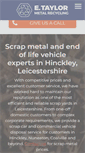 Mobile Screenshot of etaylorscrapmetal.co.uk